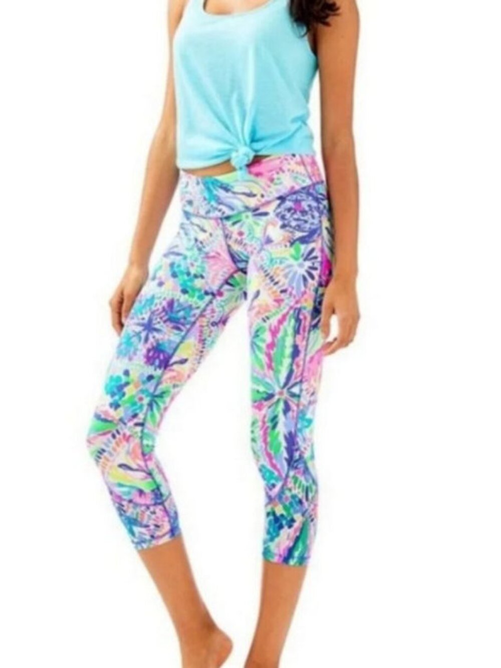 Lilly Pulitzer Luxletic Weekender Rochelle Leggings Dancing on th Deck Size L